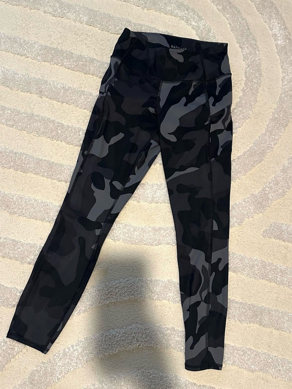 Athleta Black Camo Performance Leggings
